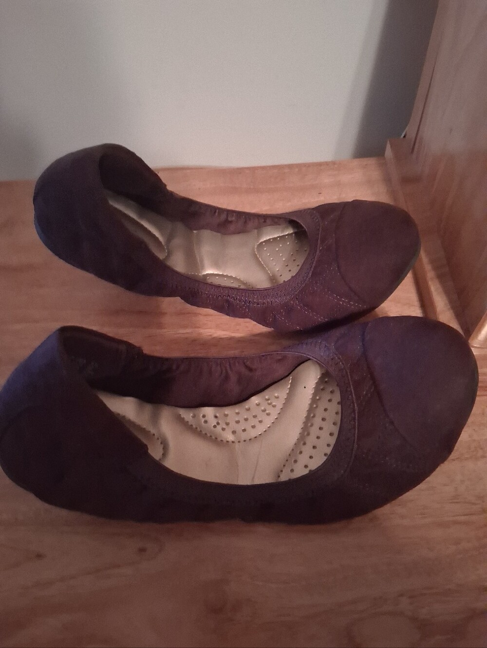 dexflex comfort Brown Suede Ballet Flats